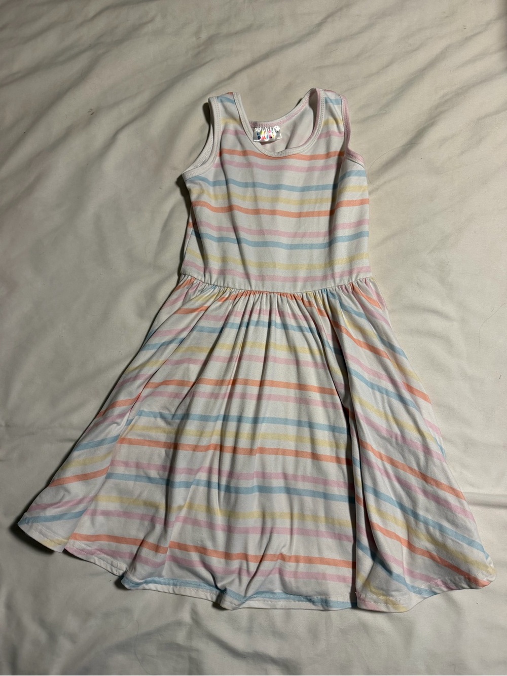 Girls' Pastel Striped Sleeveless Dress - Dot Dot Smile